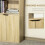 Homcom Estantería para Libro Marrón 59 x 29 x 180 cm 6
