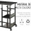 Homcom Mesa Lateral Móvil Negro 80 x 40 x 82 cm 6