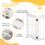 PawHut Barrera Seguridad Perro Blanco 204 x 30 x 61 cm 5