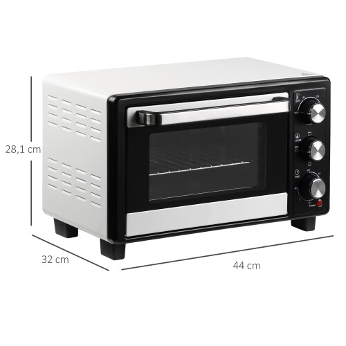 Homcom Horno Eléctrico Blanco 44 x 32 x 28.1 cm 2