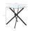Homcom Mesa de Comedor Negro Ø80 x 75 cm 3