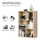 Homcom Estantería para Libro Marrón 65.5 x 30 x 97.5 cm 2