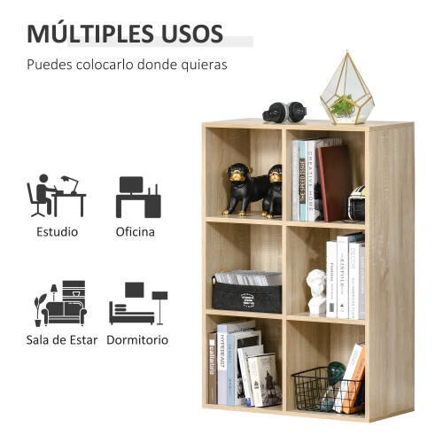 Homcom Estantería para Libro Marrón 65.5 x 30 x 97.5 cm 1