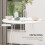 Homcom Mesa de Comedor Blanco Ø70 x 75 cm 6