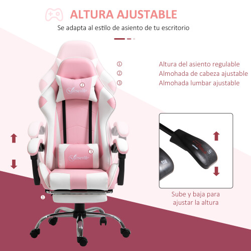 Vinsetto Silla Gaming Rosa 64 x 67 x 127 cm 1