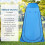 Outsunny Carpa para Ducha Azul 120 x 120 x 190 cm 4