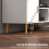 Homcom Mueble de TV Blanco 120 x 40 x 55 cm 5