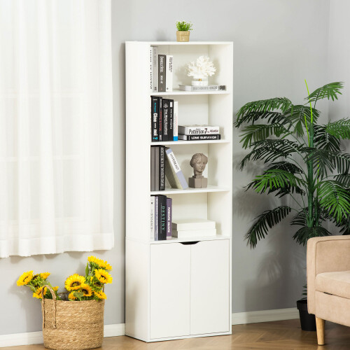 Homcom Estantería para Libro Blanco 59 x 29 x 180 cm 1