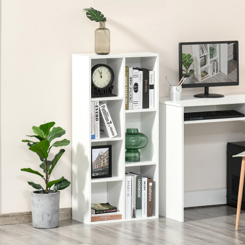 Homcom Estantería para Libro Blanco 50 x 24 x 106 cm 1