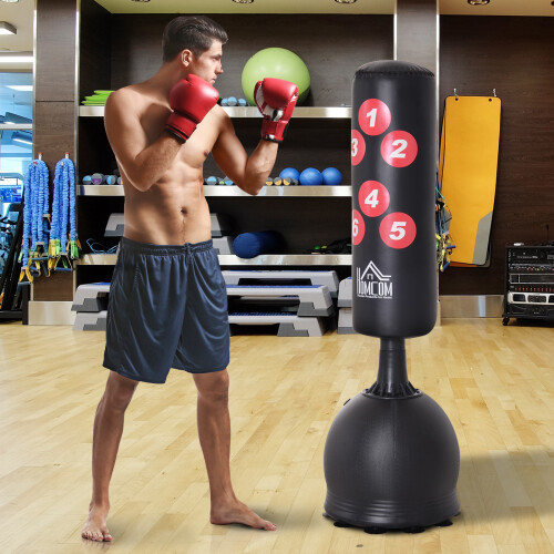 Homcom Saco Boxeo Pie Negro 50 x 50 x 165cm 1