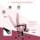 Vinsetto Silla Gaming Rosa 64 x 67 x 127 cm 3