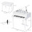Homcom Piano de Cola Infantil Blanco 52 x 50 x 49 cm 3