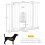 PawHut Barrera de Seguridad Blanco 103 x 2 x 76 cm 6