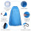 Outsunny Carpa para Ducha Azul 120 x 120 x 190 cm 5