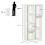Homcom Estantería para Libro Blanco 50 x 24 x 106 cm 3