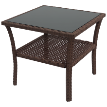 Mesa de Ratán Marrón 50 x 50 x 45 cm