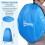 Outsunny Carpa para Ducha Azul 120 x 120 x 190 cm 6