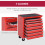Durhand Carro de Herramienta Rojo 69 x 33 x 75cm 3