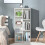 Homcom Estantería para Libro Blanco 50 x 24 x 106 cm 4
