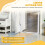 PawHut Barrera de Seguridad Blanco 103 x 2 x 76 cm 3