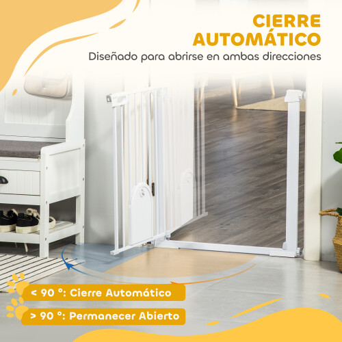 PawHut Barrera de Seguridad Blanco 103 x 2 x 76 cm 2