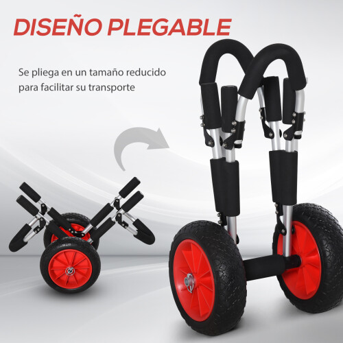Homcom Carrito de Transporte Bicolor 64 x 55 x 38.5 cm 2