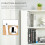 Homcom Estantería para Libro Blanco 59 x 29 x 180 cm 5