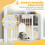 PawHut Barrera de Seguridad Blanco 103 x 2 x 76 cm 4