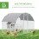 PawHut Gallinero Gris 280 x 190 x 197 cm 3