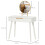 Homcom Tocador con Espejo Blanco 80 x 40 x 123cm 3