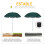 Outsunny Sombrilla de Playa Verde Ø202 x 230 cm 4