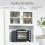 Homcom Armario Buffet Cocina Blanco 80 x 48 x 170 cm 5