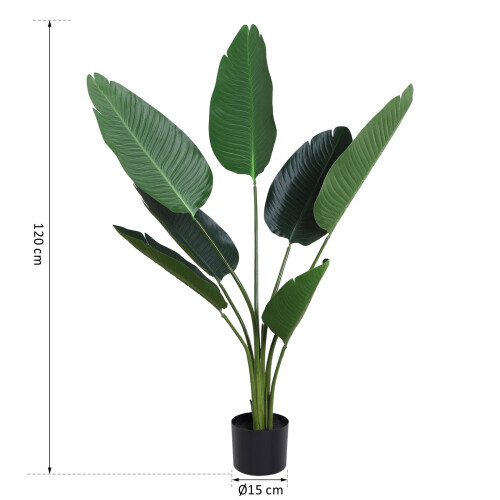 Outsunny Planta Artificial Verde Ø15 x 120 cm 2