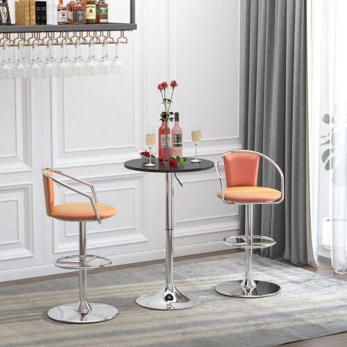 Homcom Mesa de Bar Negro Ø60 x 93 cm 1