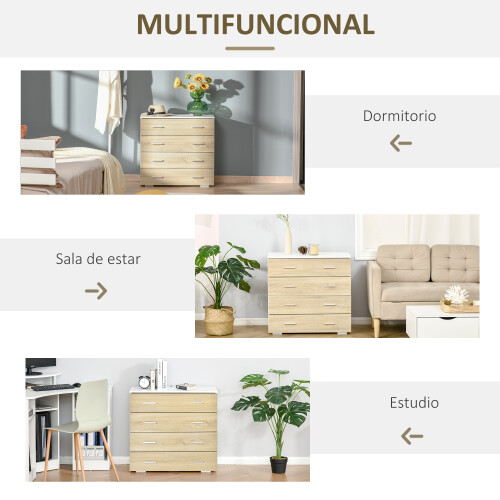 Homcom Cómoda Marrón 76 x 35 x 72 cm 1