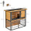 PawHut Conejera Exterior Madera Multicolor 89.5 x 45 x 81cm 3