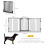 PawHut Barrera de Seguridad Negro 180 x 74.5 cm 2