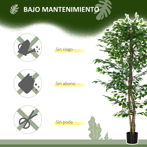 Homcom Planta Artificial Verde 17.5 x 17.5 x 180 cm 2