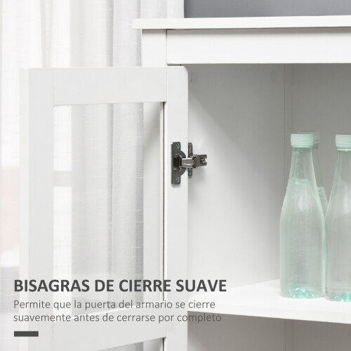 Homcom Vitrina de Salón Blanco 80 x 40 x 160 cm 2