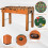 Homcom Futbolín de Madera Marrón 122 x 61 x 80,7cm 5
