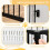 PawHut Barrera de Seguridad Negro 180 x 74.5 cm 5