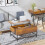 Homcom Mesa de Centro Elevable Marrón 90 x 60,5 x 45,5cm 2