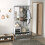 Homcom Conjunto Muebles de Entrada Gris 90 x 10 x 91 cm 2