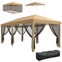 Carpa Plegable beige 585 x 295 x 270 cm
