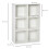 Homcom Estantería para Libro Blanco 65.5 x 30 x 97.5 cm 3