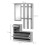 Homcom Conjunto Muebles de Entrada Gris 90 x 10 x 91 cm 3