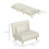 Homcom Sofá Cama Individual Beige 90 x 78 x 79 cm 8