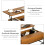 Homcom Mesa de Centro Elevable Marrón 90 x 60,5 x 45,5cm 5