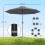 Outsunny Sombrilla de Jardín Gris 295 x 295 x 250 cm 3