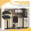 PawHut Barrera de Seguridad Negro 103 x 2 x 76 cm 6